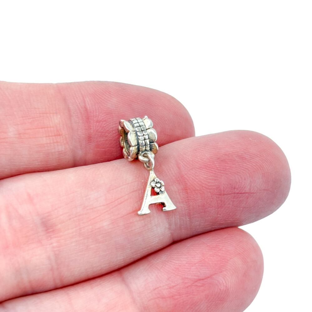 Vintage Sterling Silver 925 Letter “A” Dangle Charm